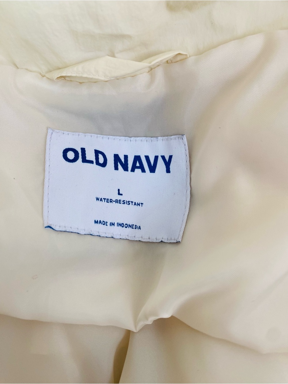 Old Navy Cream Puffer Jacket Size L - Picture 5 of 7